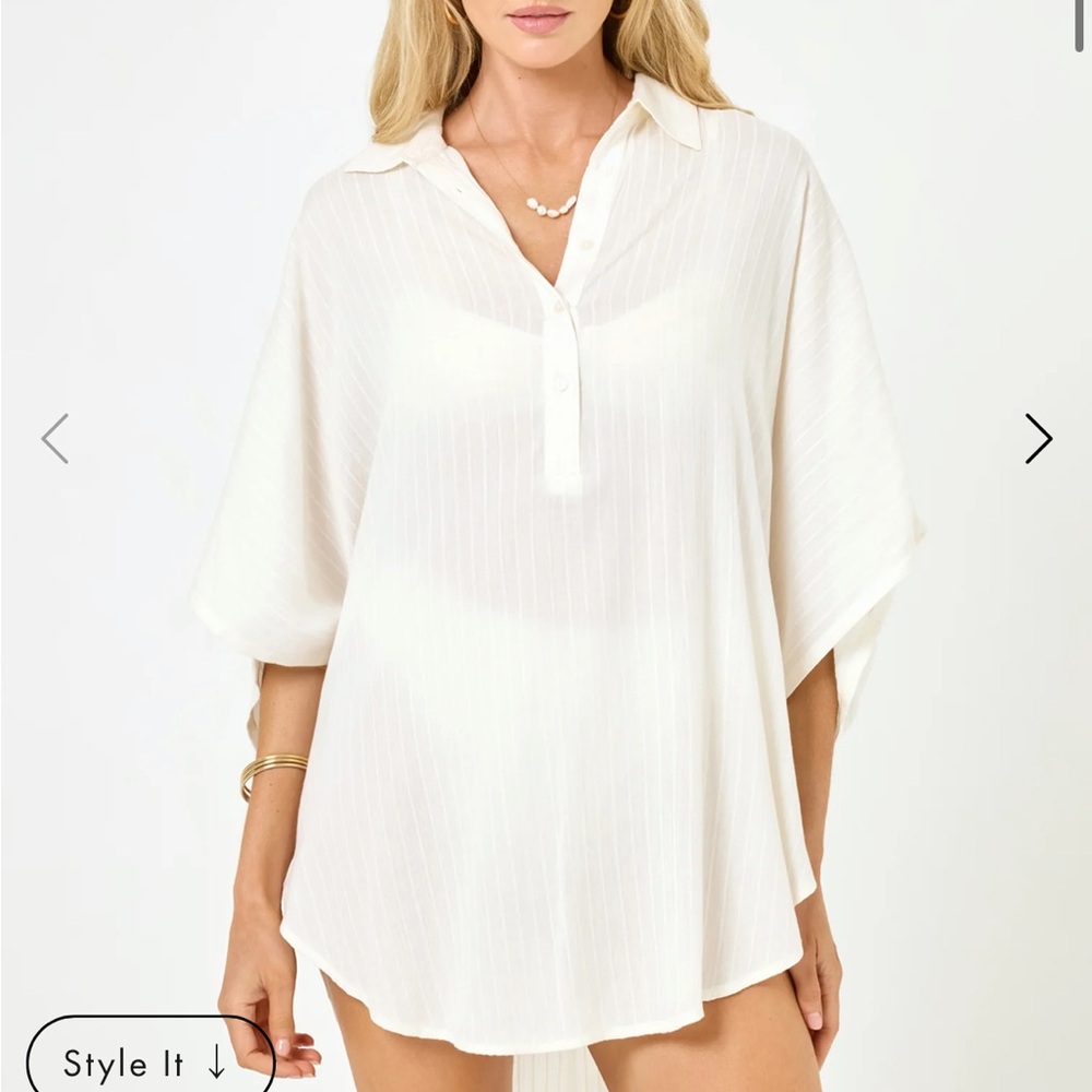 L*Space White Swim Coverup